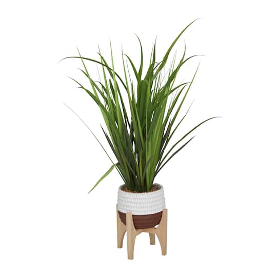 3ft. Potted Green Grass Contemporary Artificial Foliage